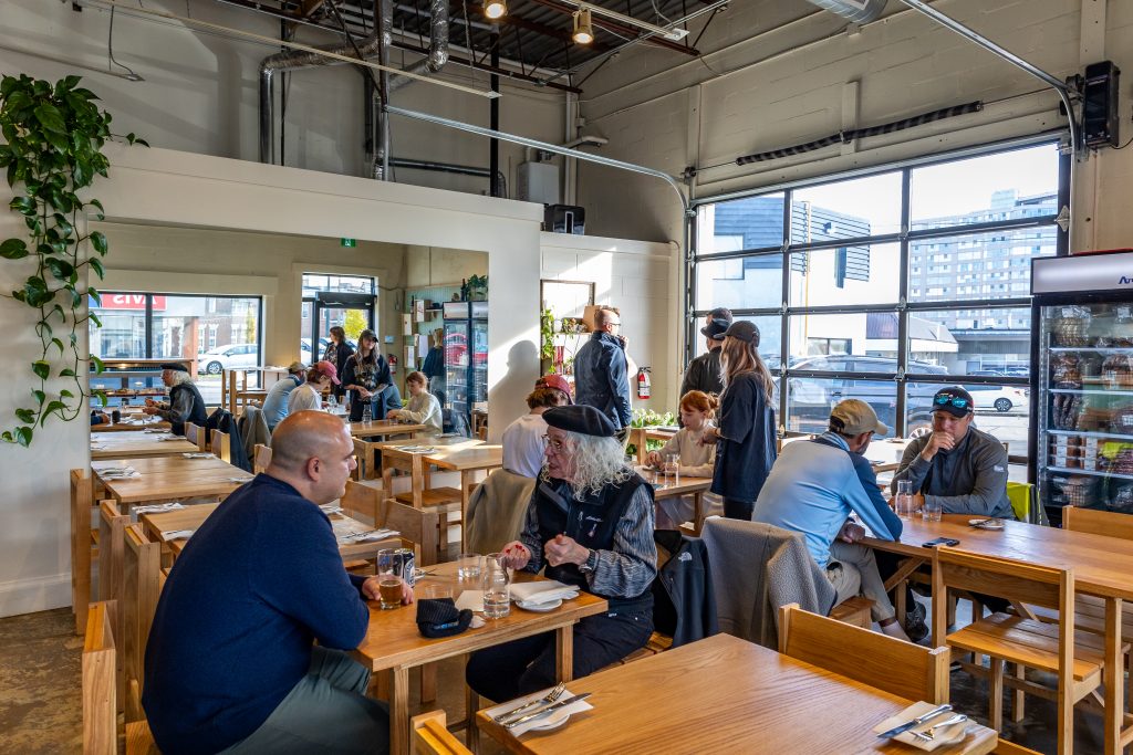 The dining room at Fat Rabbit in St. Catharines.