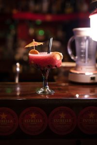 Shot of a margarita at Patio Andaluz